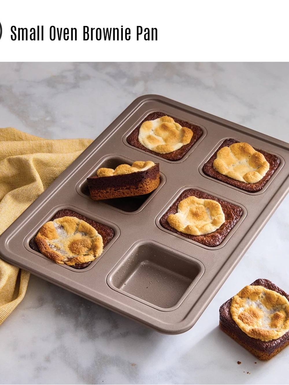 Pampered Chef Brown Small Oven Brownie Pan